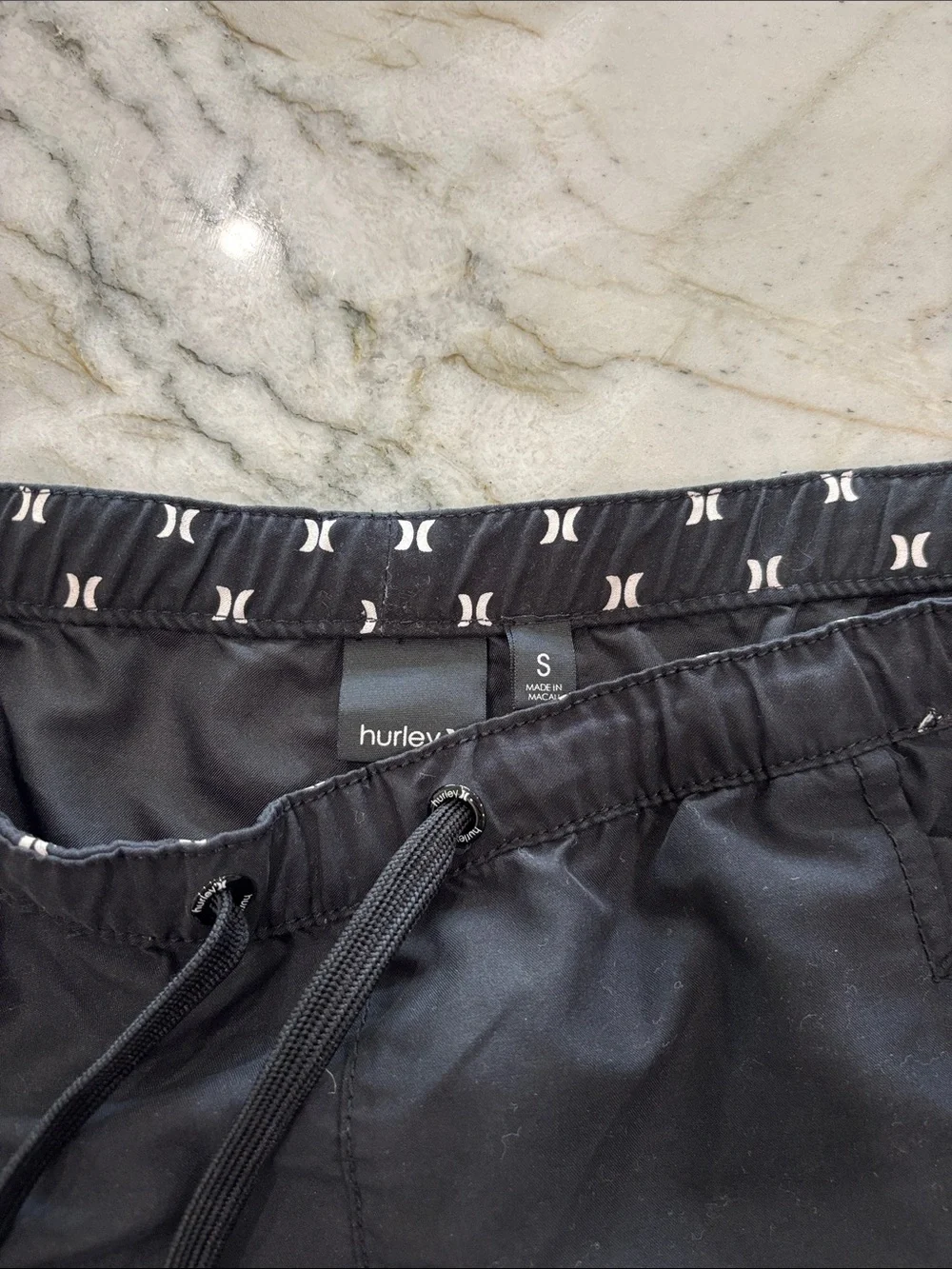 Hurley Black Women's Athletic Shorts with White Logo